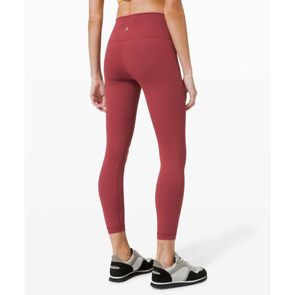 Lululemon Wunder Under High-Rise Leggings 25" Full-On Luxtreme Chianti Red 6 - Picture 1 of 11